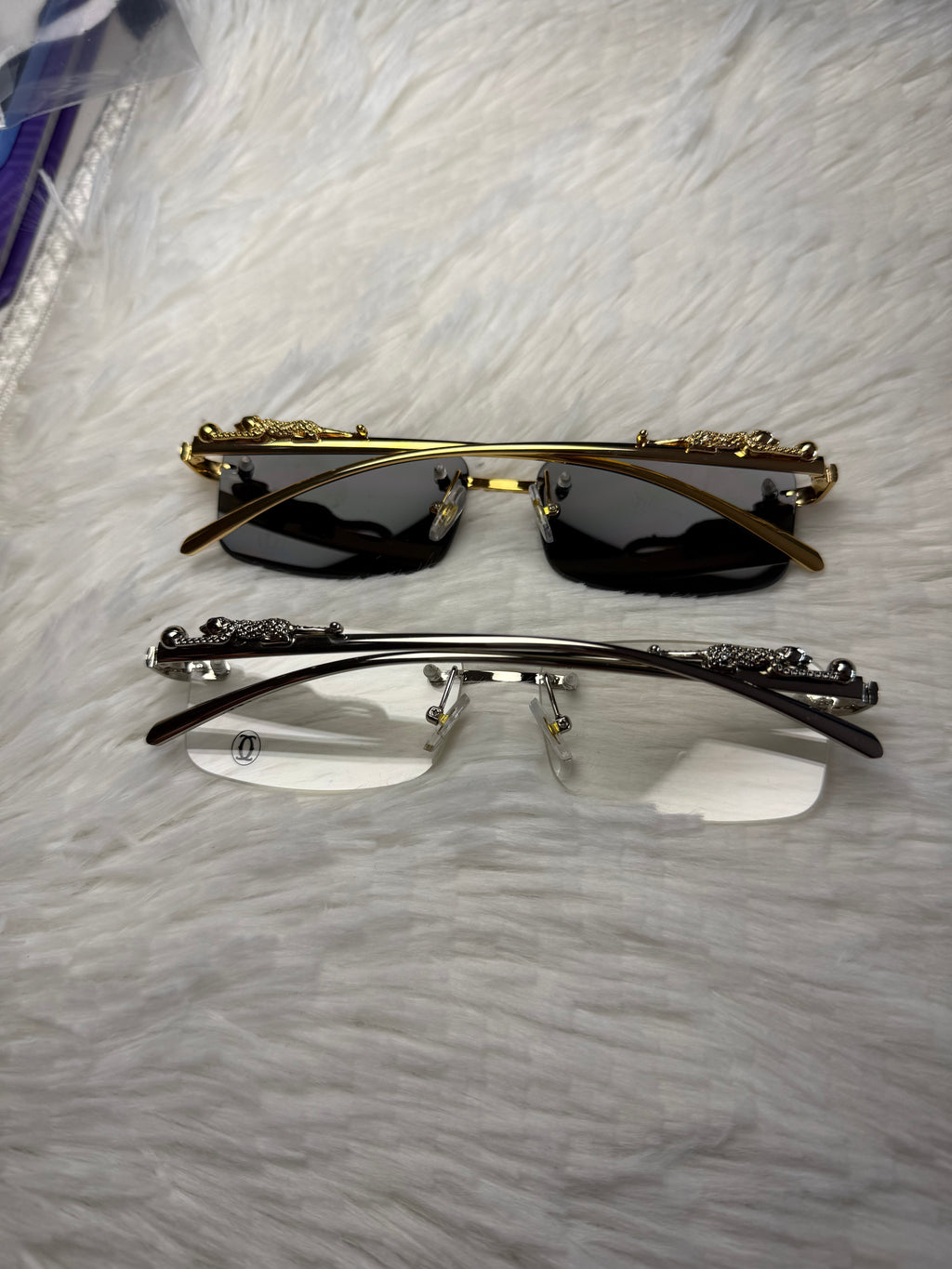 Cartier Panther Rimless Sunglasses