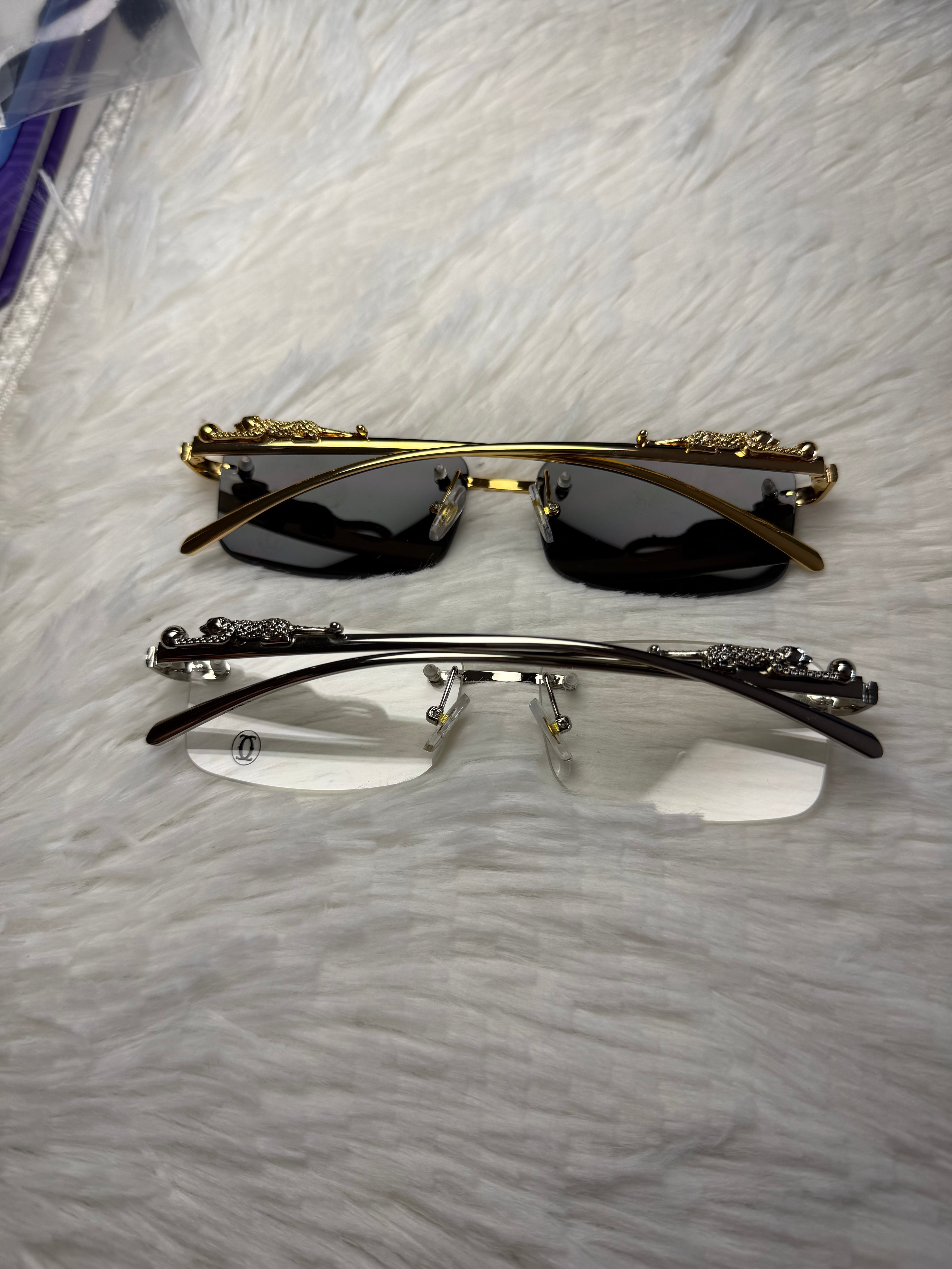 Cartier Panther Rimless Sunglasses
