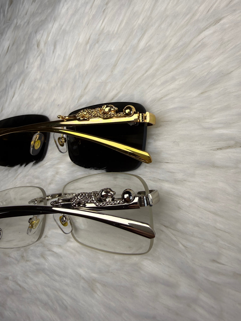 Cartier Panther Rimless Sunglasses