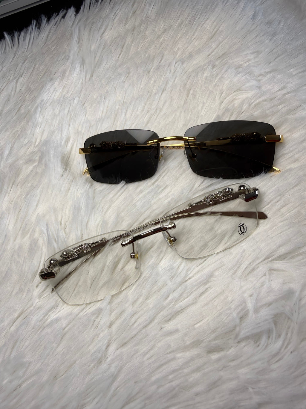 Cartier Panther Rimless Sunglasses