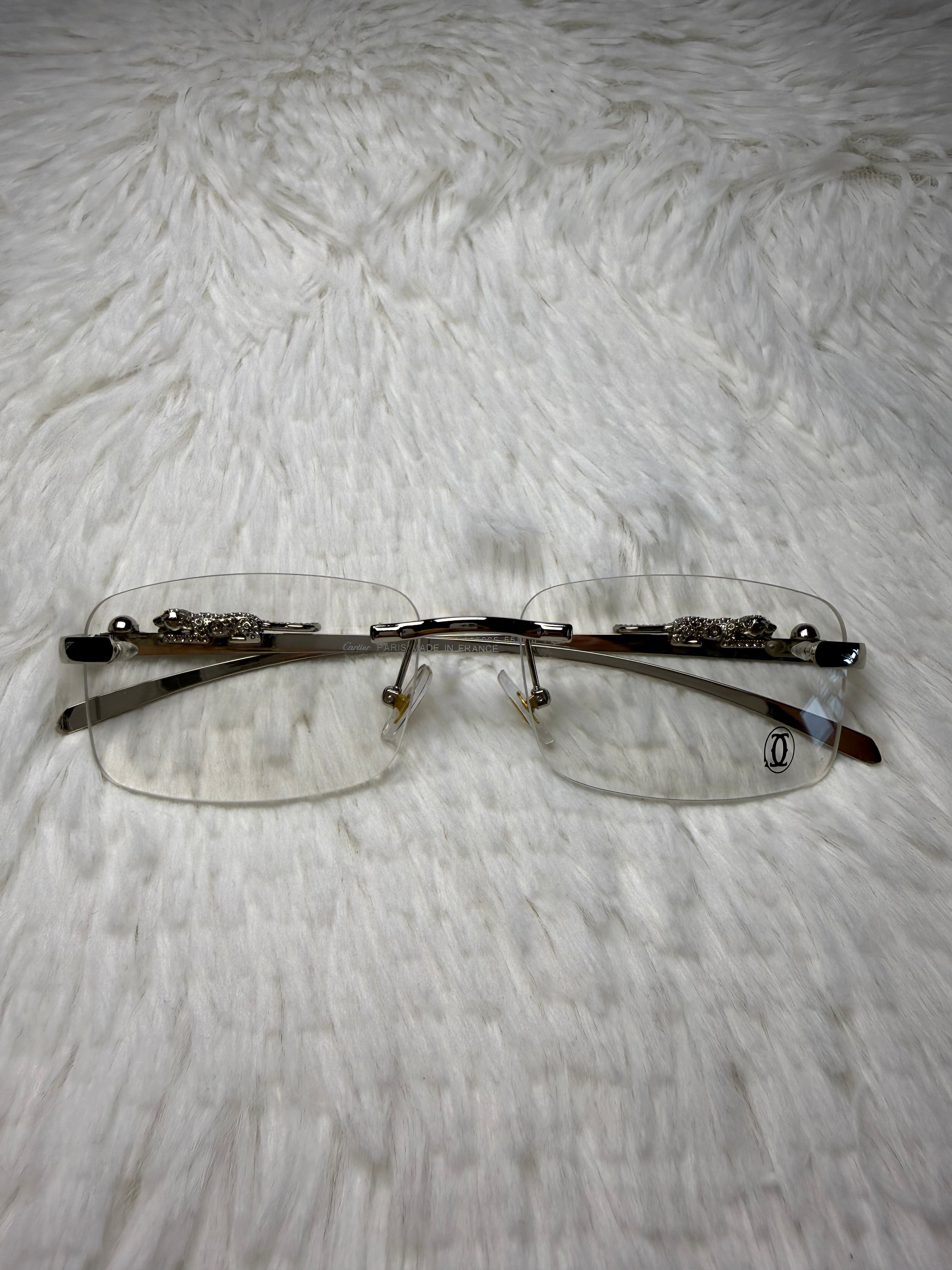 Cartier Panther Rimless Sunglasses