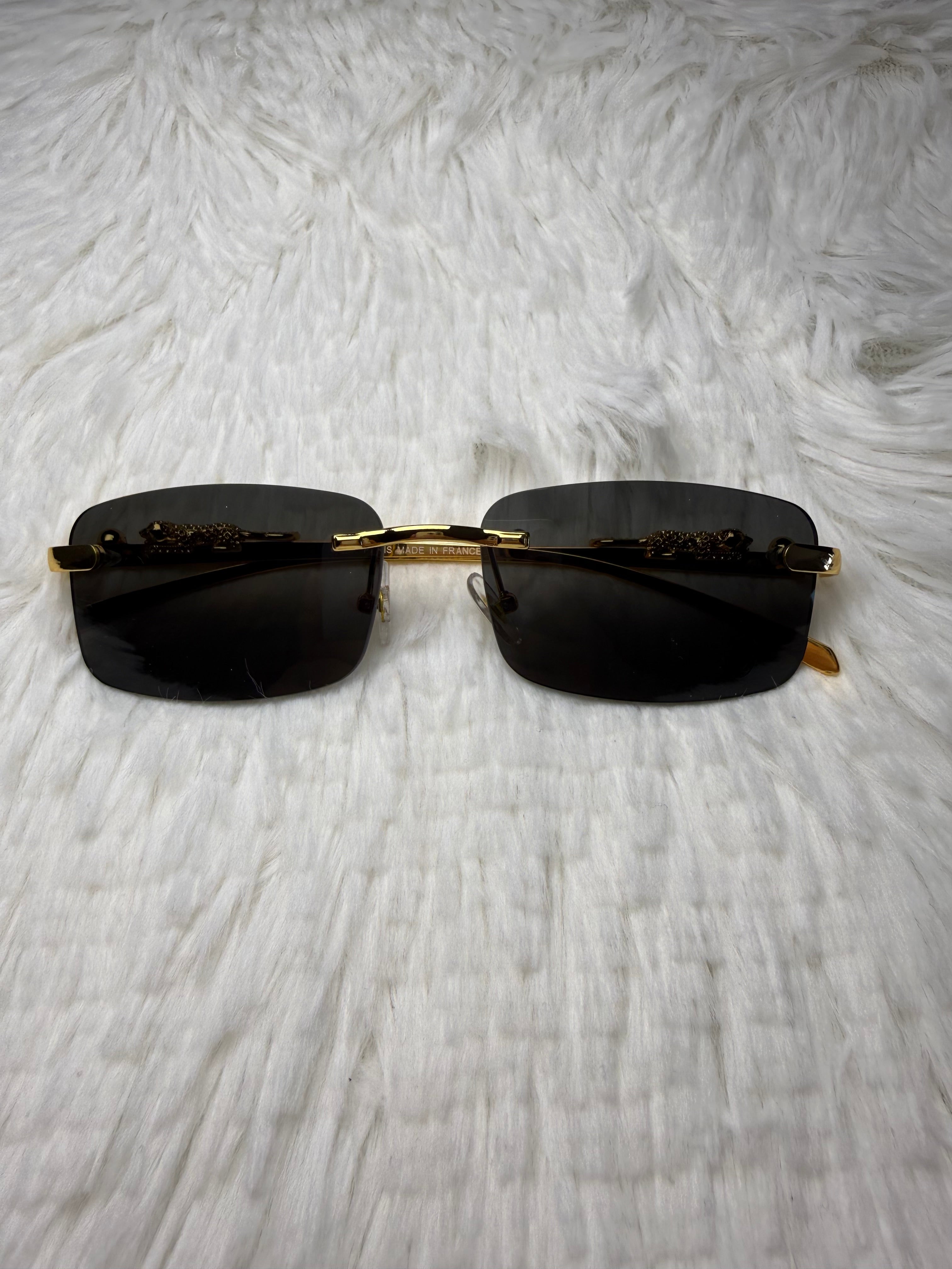 Cartier Panther Rimless Sunglasses